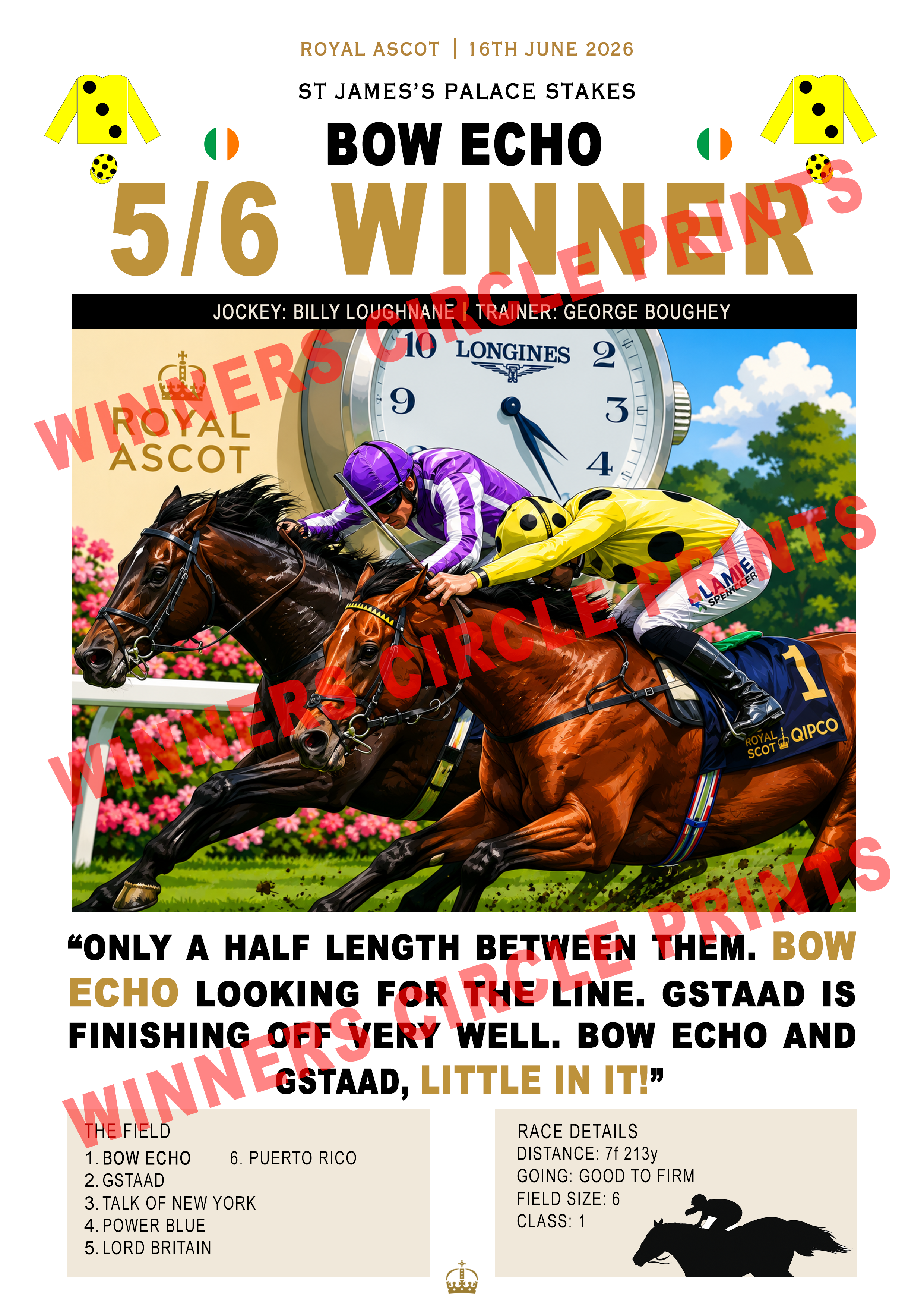 Bow Echo St James’s Palace Stakes Print (Digital)